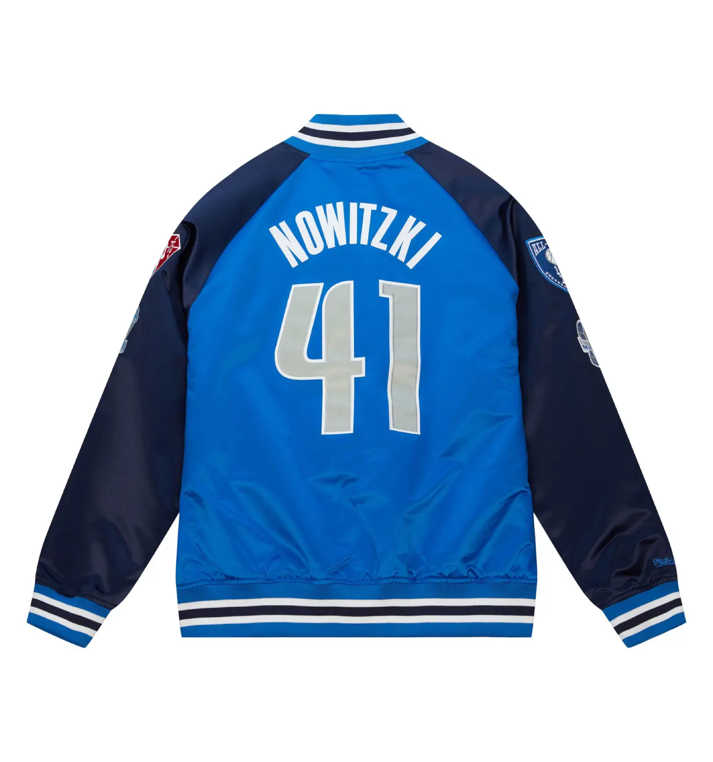 Alternative view of Dallas Mavericks HOF NN Satin Jacket - Dirk Nowitzki Edition