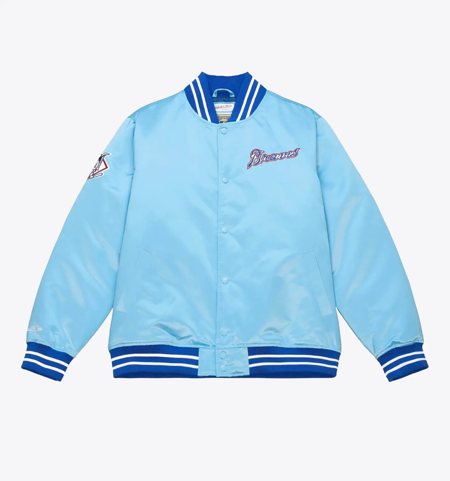 Heavyweight-Satin-Jacket-Atlanta-Braves leather moto 1