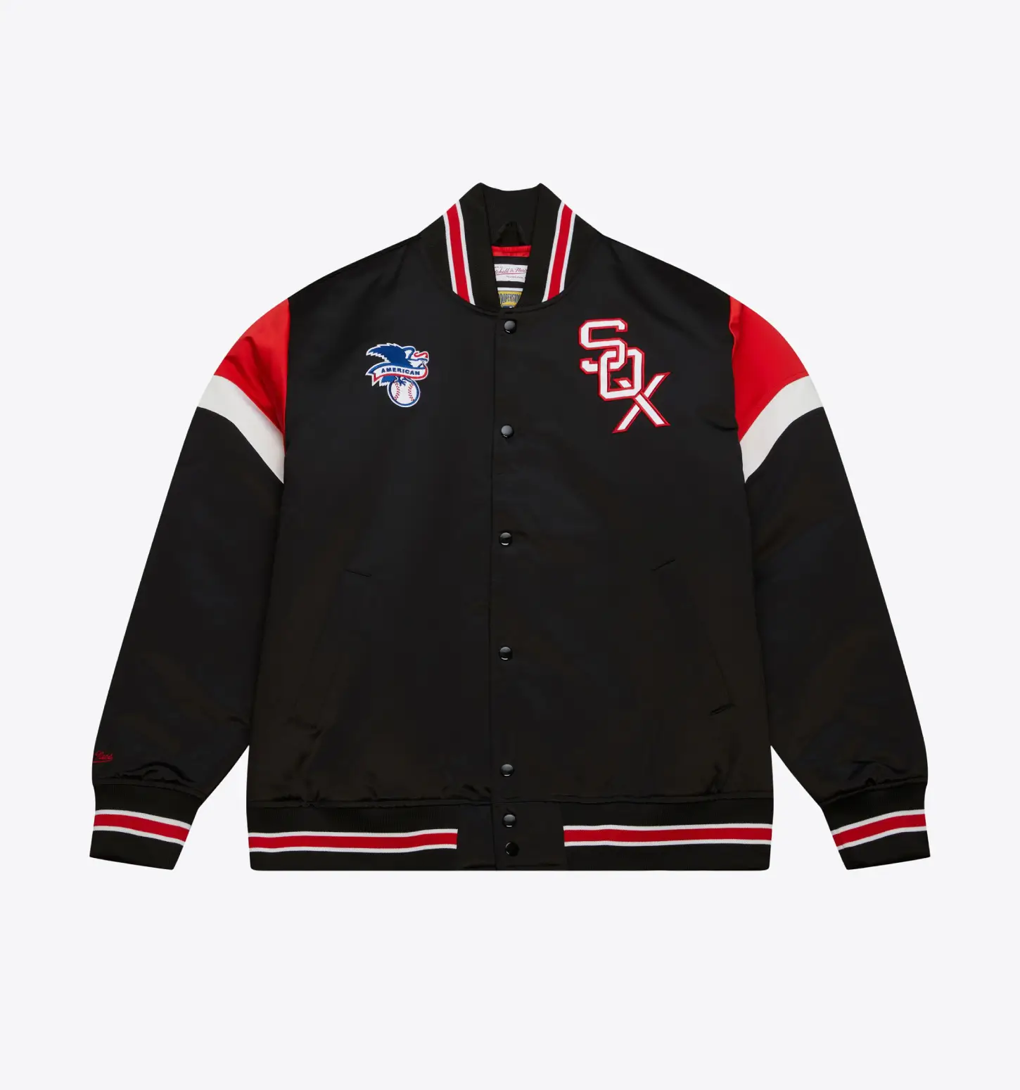 Heavyweight-Satin-Jacket-Chicago-White-Sox leather moto