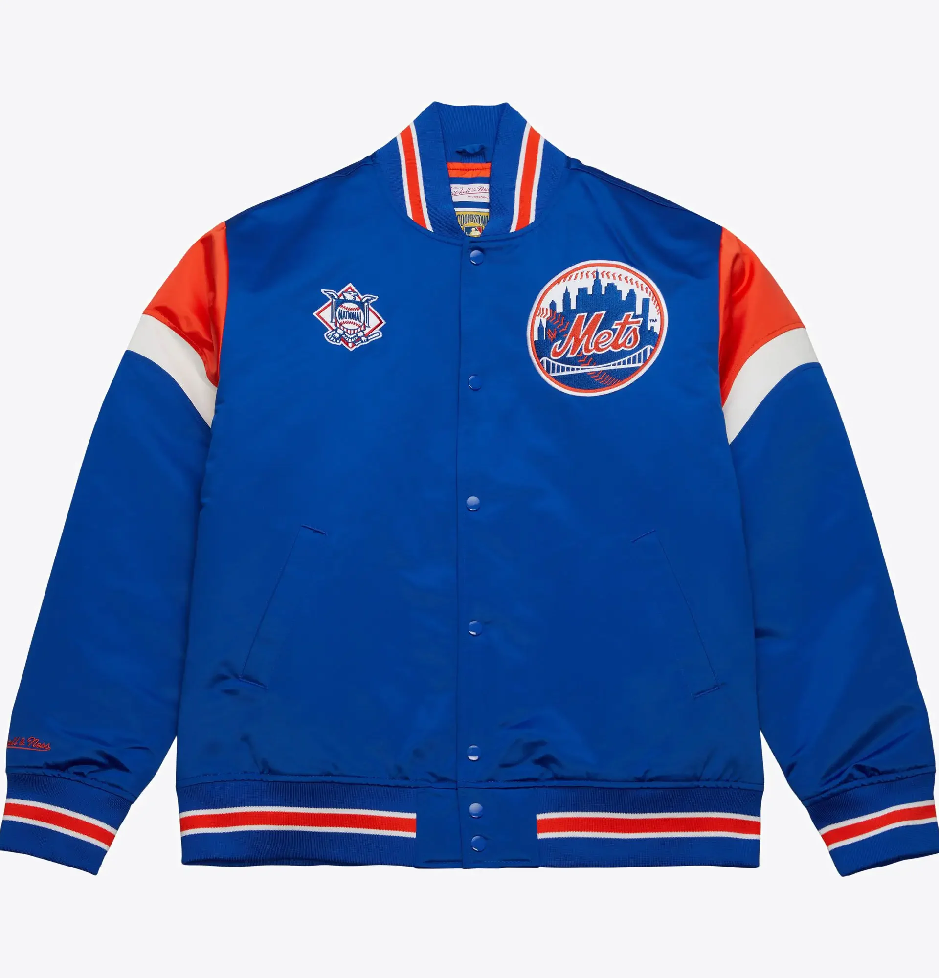 Heavyweight-Satin-Jacket-New-York-Mets leather moto 1