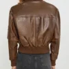Heritage Women Brown Vintage Bomber Leather Jacket - LeatherMoto (5)