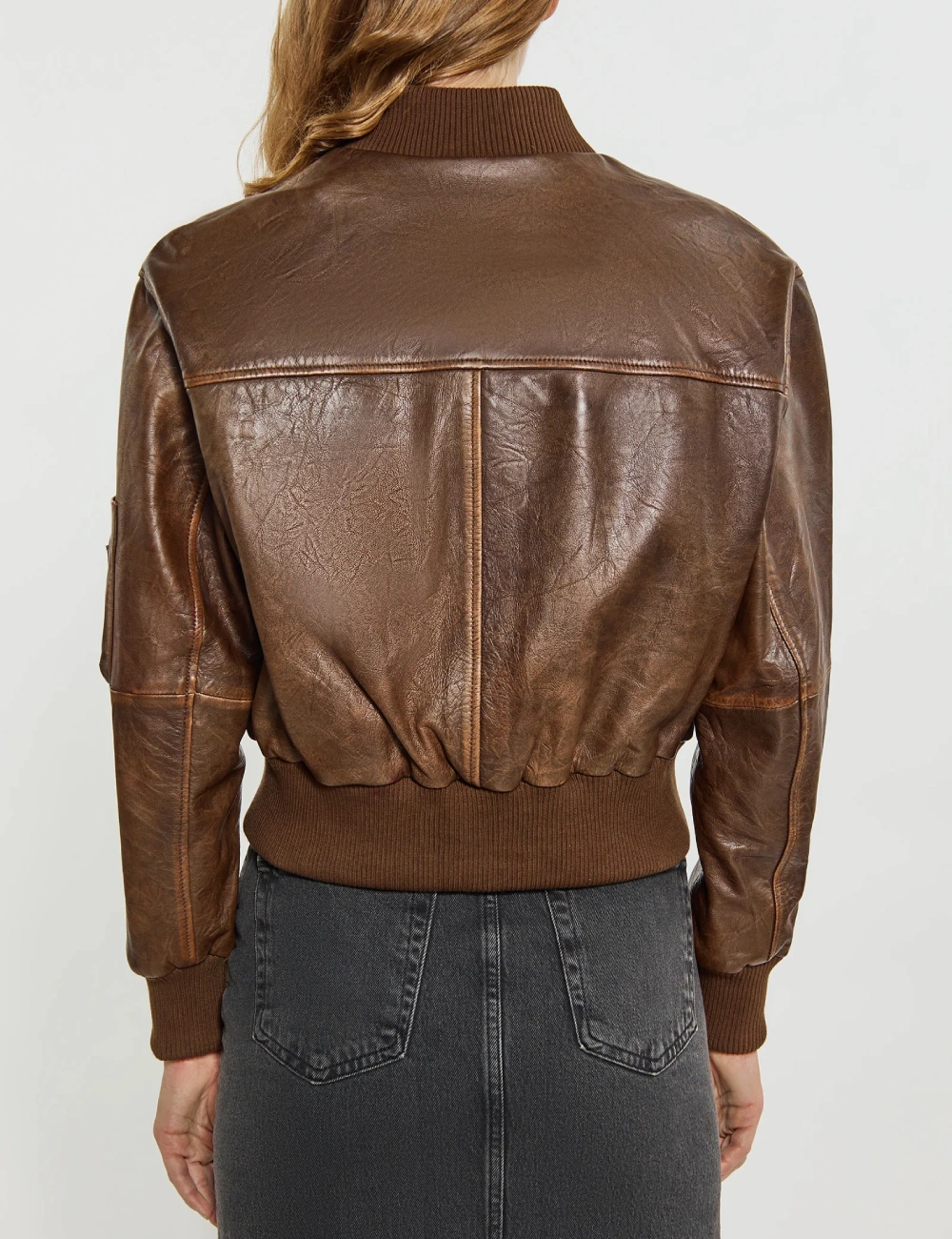 Heritage Women Brown Vintage Bomber Leather Jacket - LeatherMoto (5)