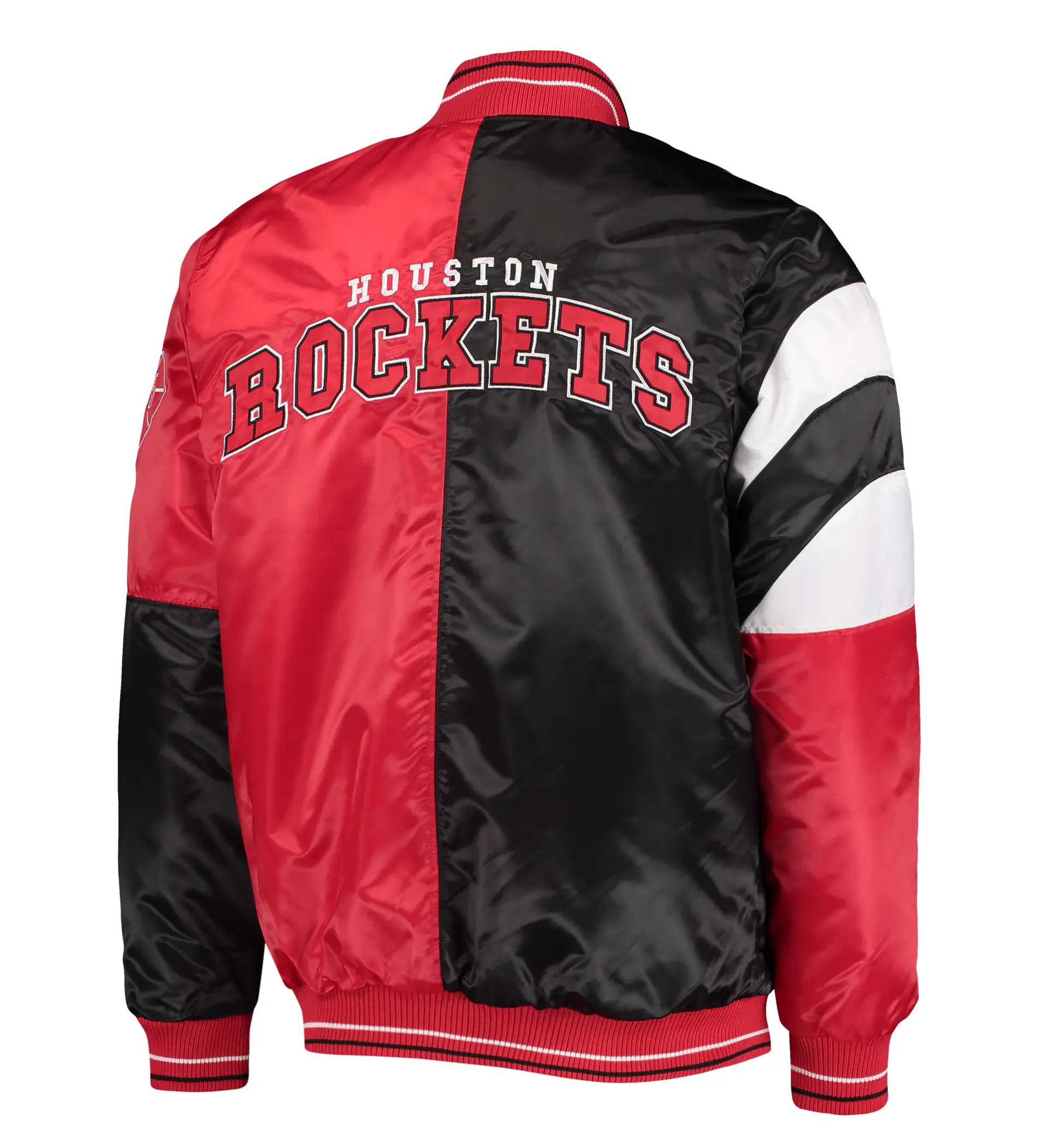 Houston-Rockets-Starter-75th-Anniversary-Leader-Black-Red-Color-Block-Satin-Varsity-Jacket-LeatherMoto