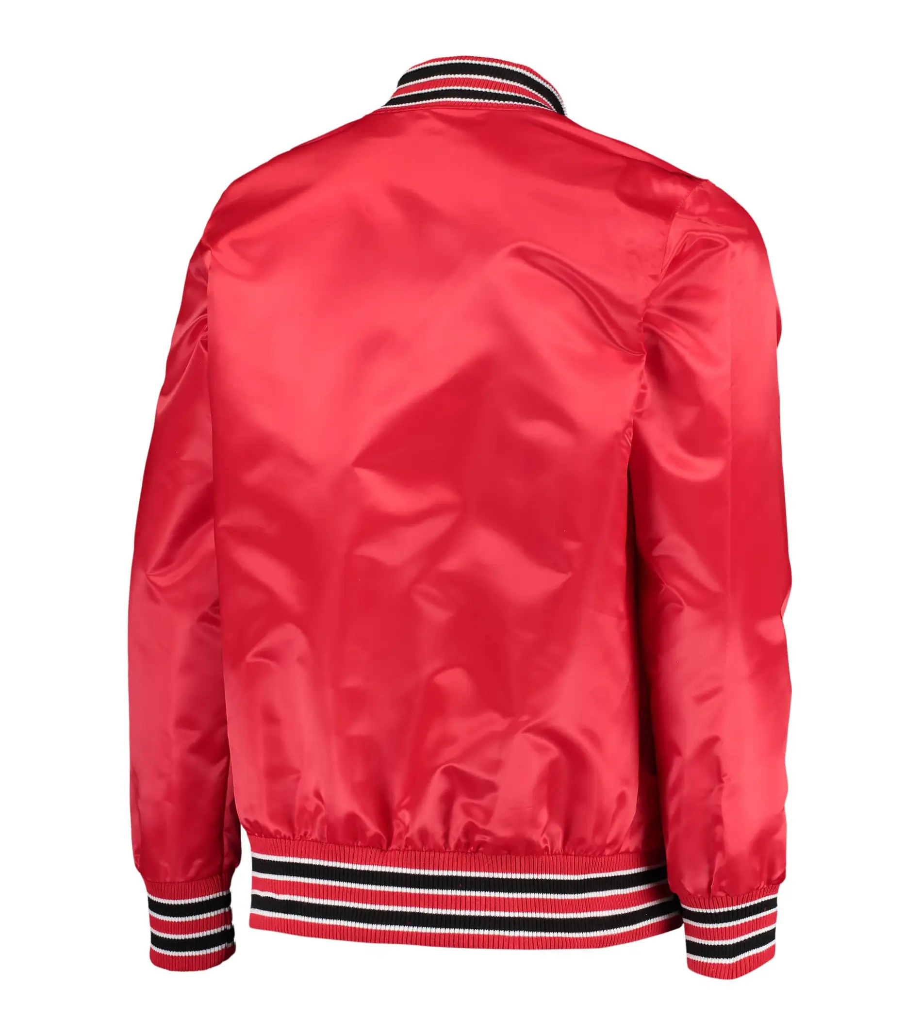Houston-Rockets-Starter-The-Diamond-Classic-Red-Satin-Full-Snap-Varsity-Jacket-LeatherMoto