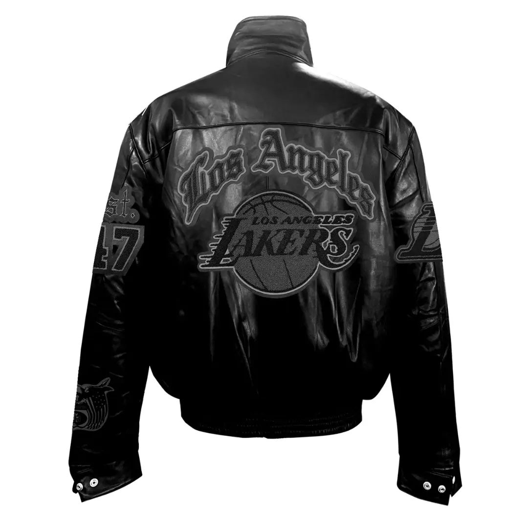 Jeff-Hamilton-Los-Angeles-Lakers-Full-Black-Leather-Jacket-LeatherMoto