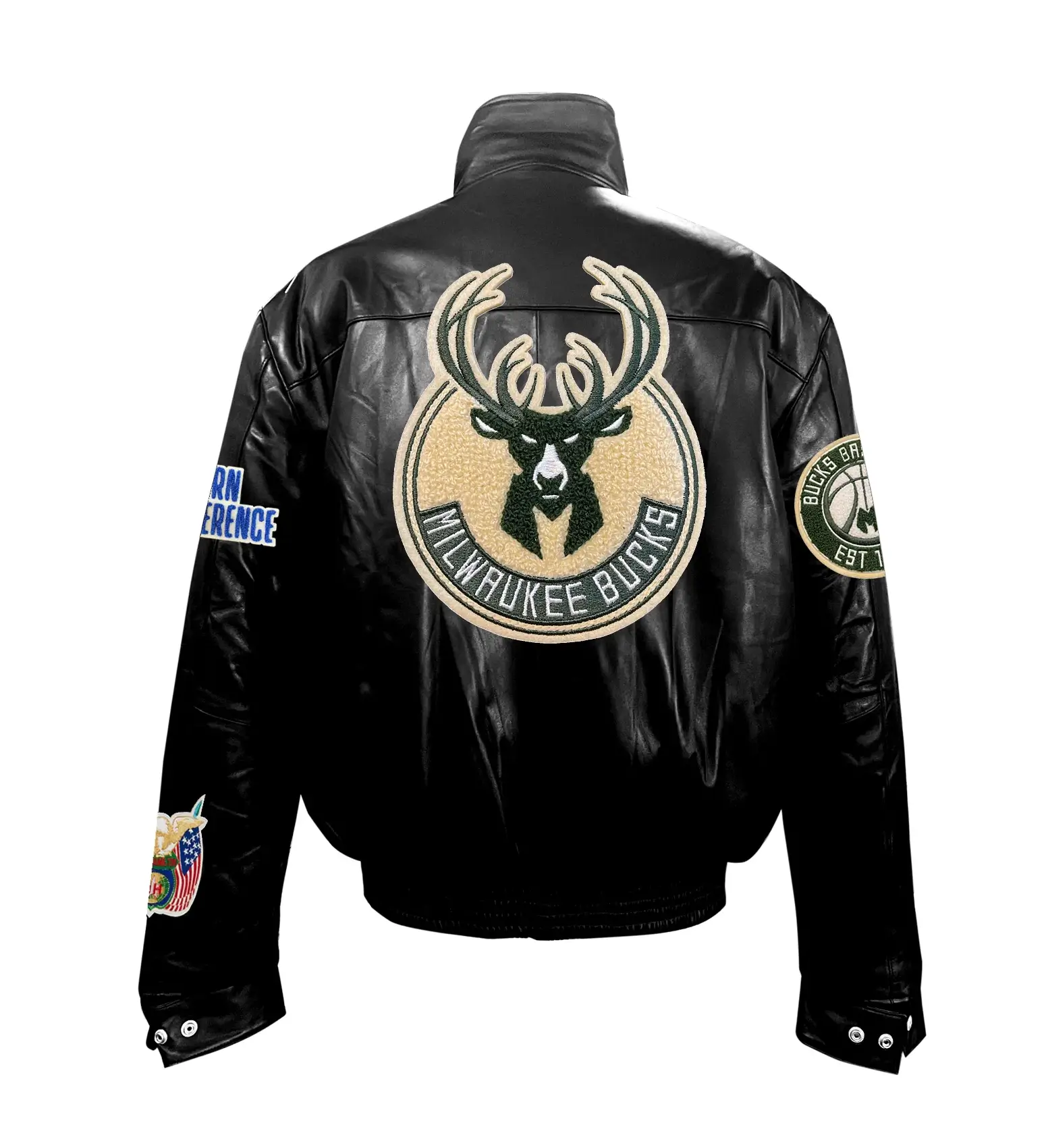 Jeff-Hamilton-Milwaukee-Bucks-Full-Black-Leather-Jacket-LeatherMoto