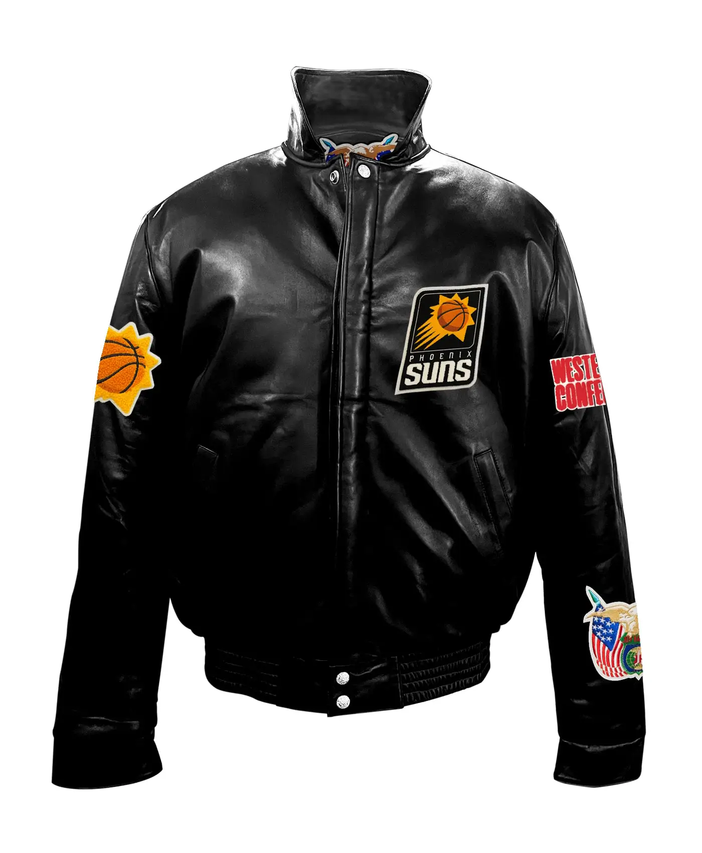Jeff-Hamilton-Phoenix-Suns-Logo-Black-Leather-Jacket-LeatherMoto