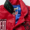 Jeff Hamilton Chicago Bulls Three-Peat Red & Black Leather Jacket - Image 3