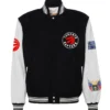 Jeffhamilton X Toronto Raptors BlackWhite Wool & Leather Varsity Jacket (1)
