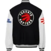 Jeffhamilton X Toronto Raptors BlackWhite Wool & Leather Varsity Jacket (2)