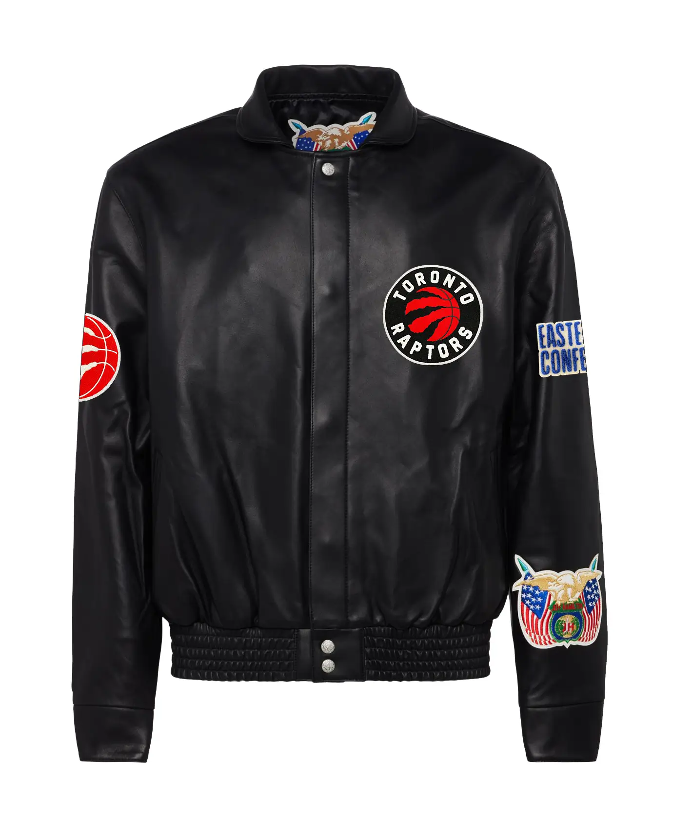 Jeffhamilton X Toronto Raptors Full Black Leather Jacket (1)