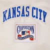 Kansas-City-Royals-Pro-Standard-Full-Snap-Satin-Varsity-Cream-Jacket-LEATHER MOTO 4