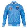 Kansas-City-Royals-Pro-Standard-Retro-Classic-Rib-Knitted-Satin-Varsity-Jacket- LEATHER MOTO 1