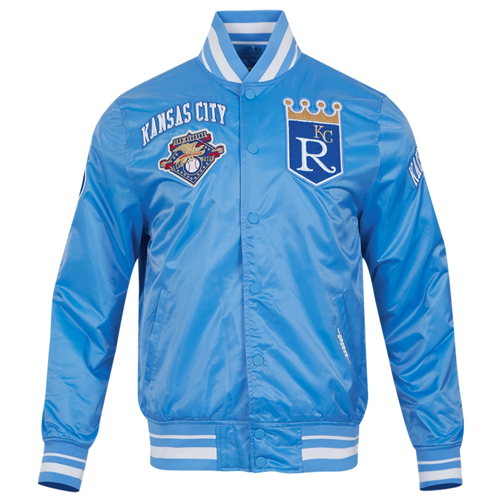 Kansas-City-Royals-Pro-Standard-Retro-Classic-Rib-Knitted-Satin-Varsity-Jacket- LEATHER MOTO 1