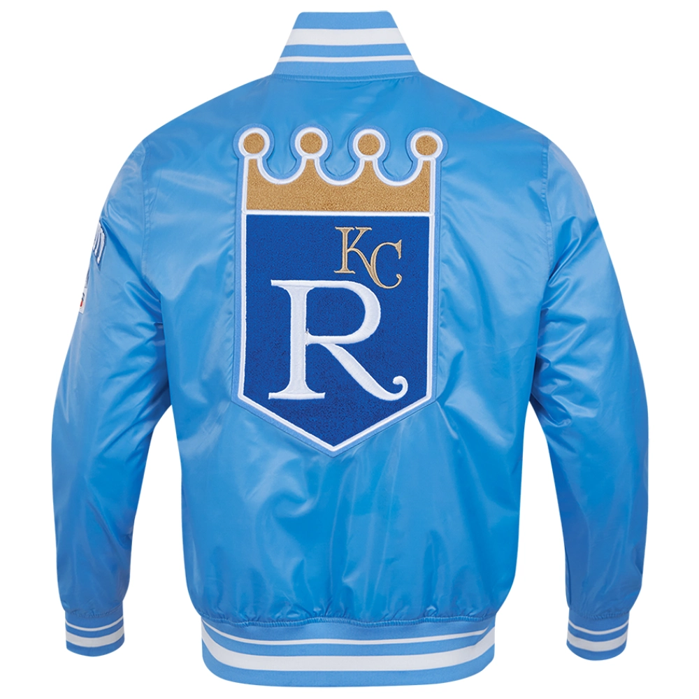 Kansas-City-Royals-Pro-Standard-Retro-Classic-Rib-Knitted-Satin-Varsity-Jacket-LEATHER MOTO 2