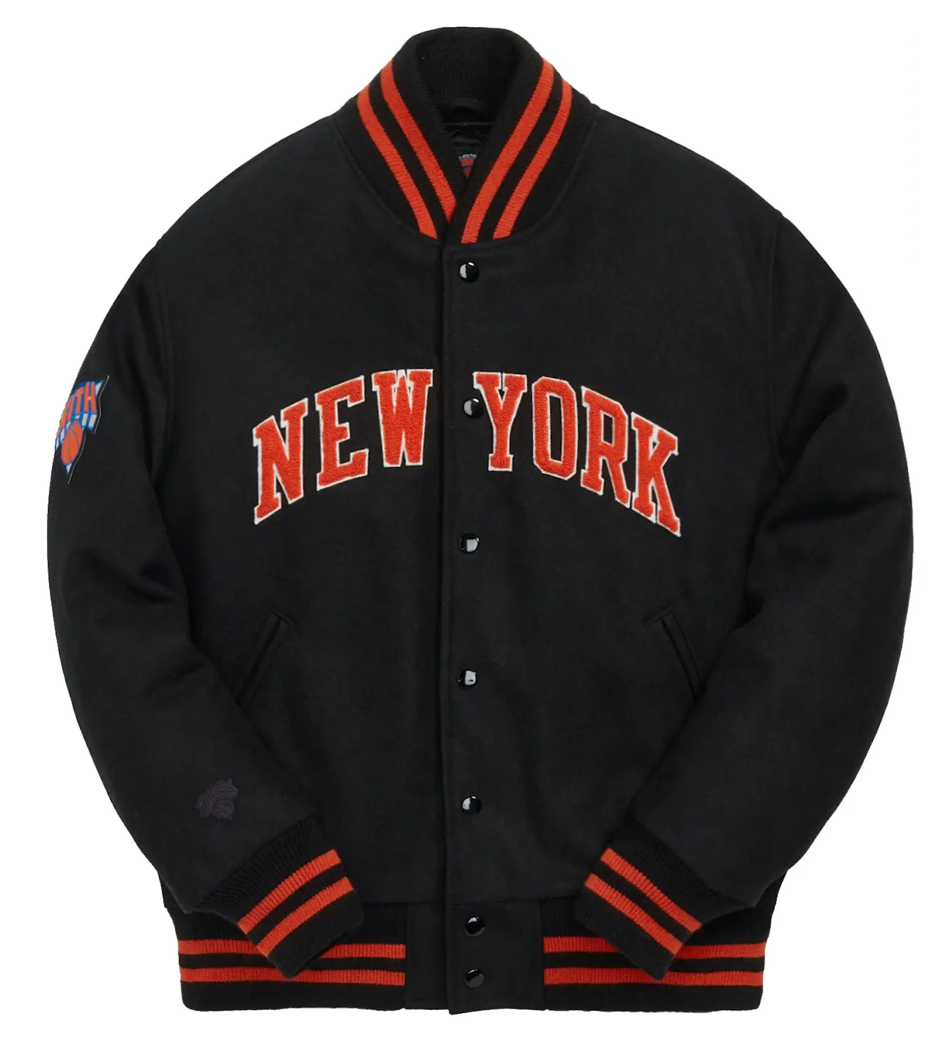 Kith-Golden-Bear-for-New-York-Knicks-Black-Varsity-Jacket-LeatherMoto