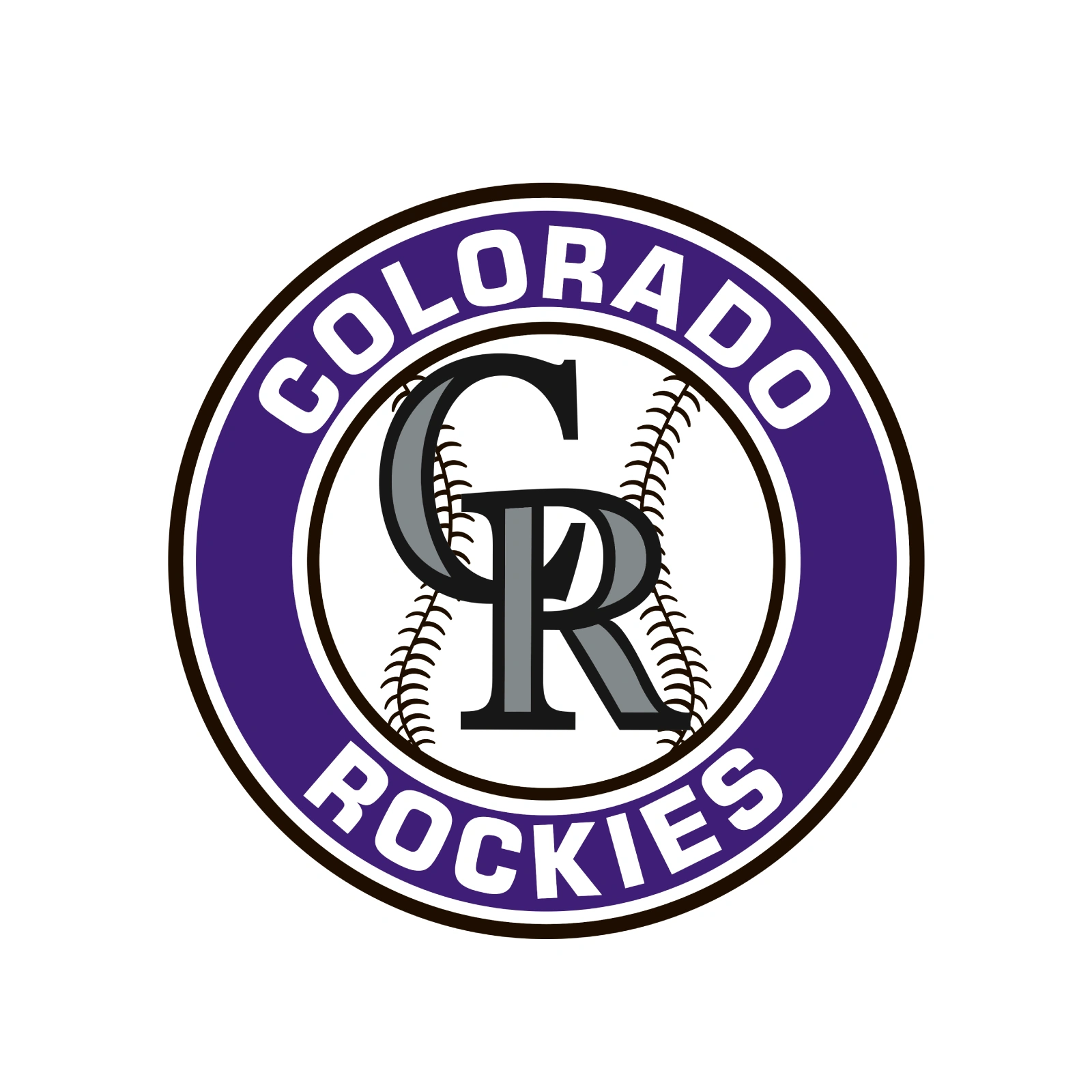 LeatherMoto MLB Colorado Rockies Team Logo