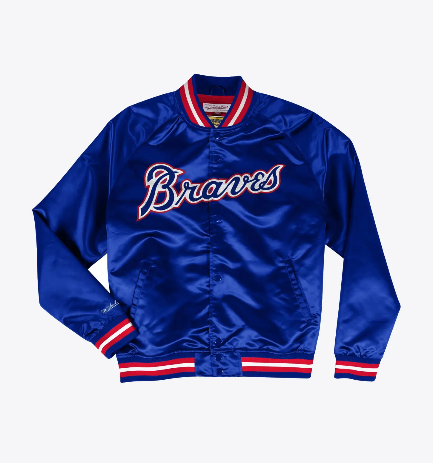 Lightweight-Satin-Jacket-Atlanta-Braves-leather moto 1