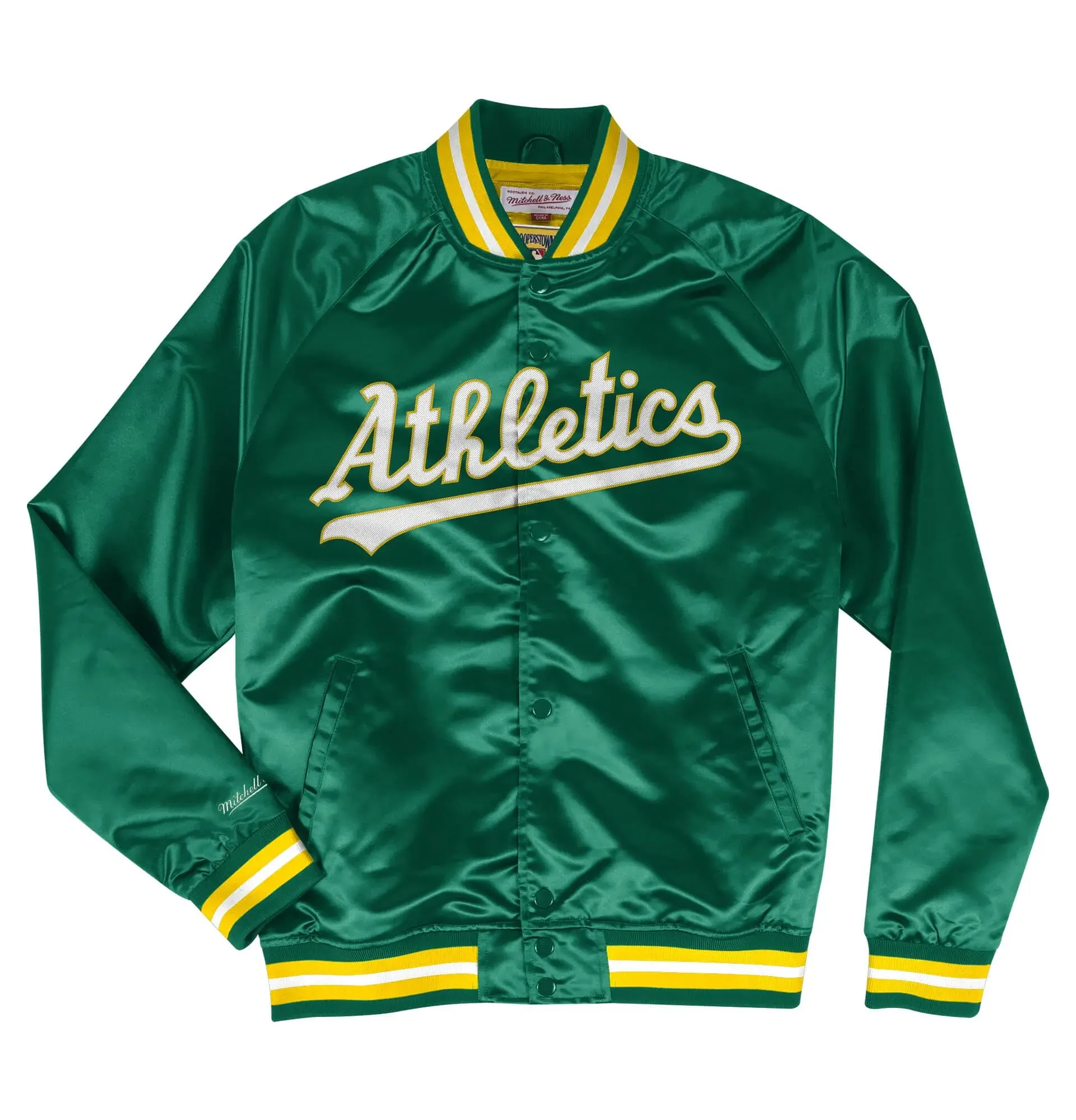 Lightweight-Satin-Jacket-Oakland-Athletics-LEATHER MOTO 1