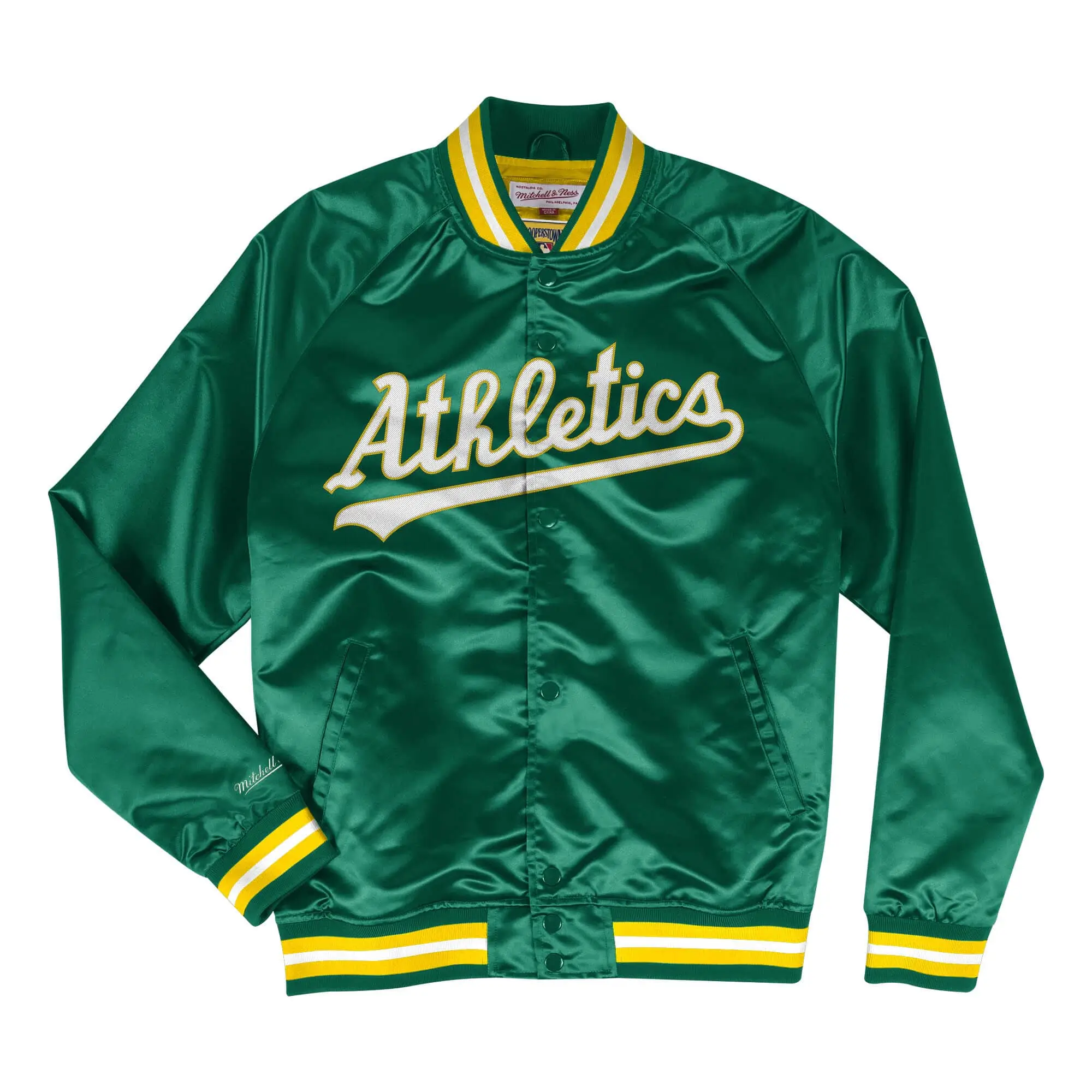 Lightweight-Satin-Jacket-Oakland-Athletics-LEATHER MOTO 1