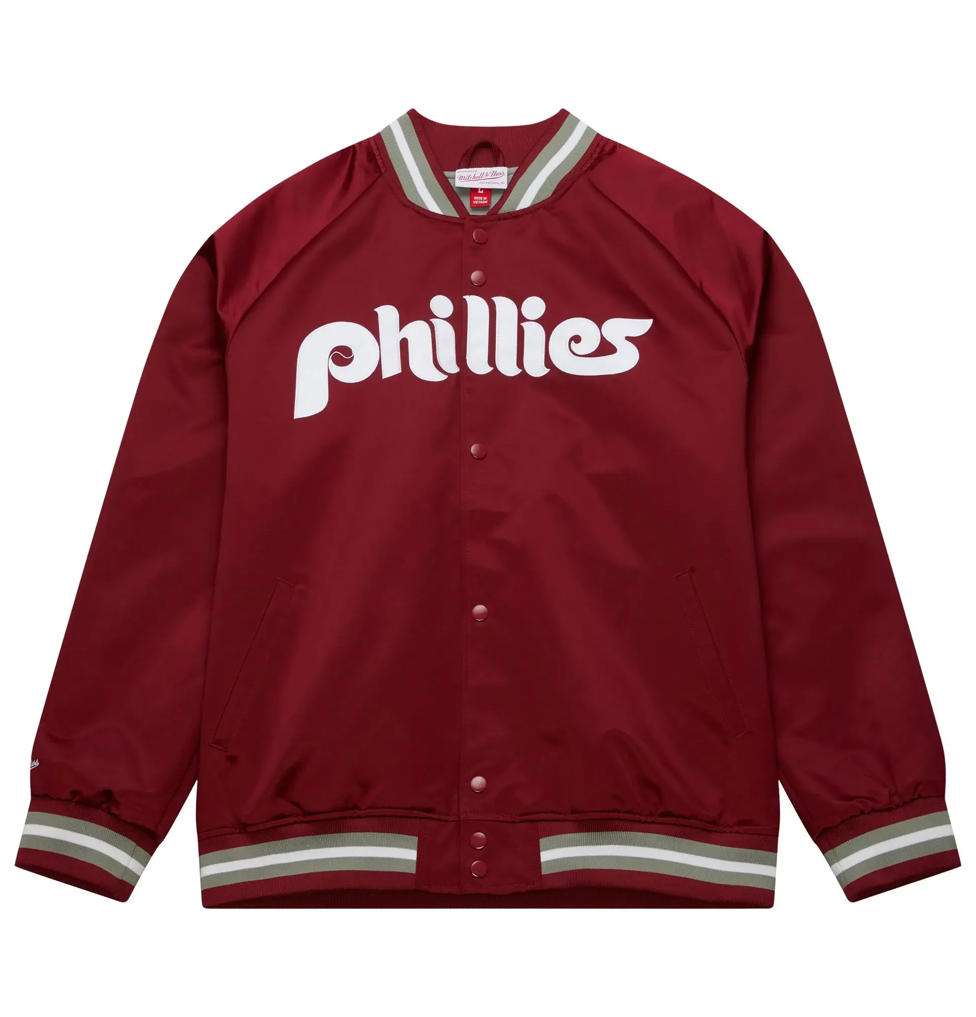 Lightweight-Satin-Maroon-Jacket-Philadelphia-Phillies-LEATHER MOTO 1