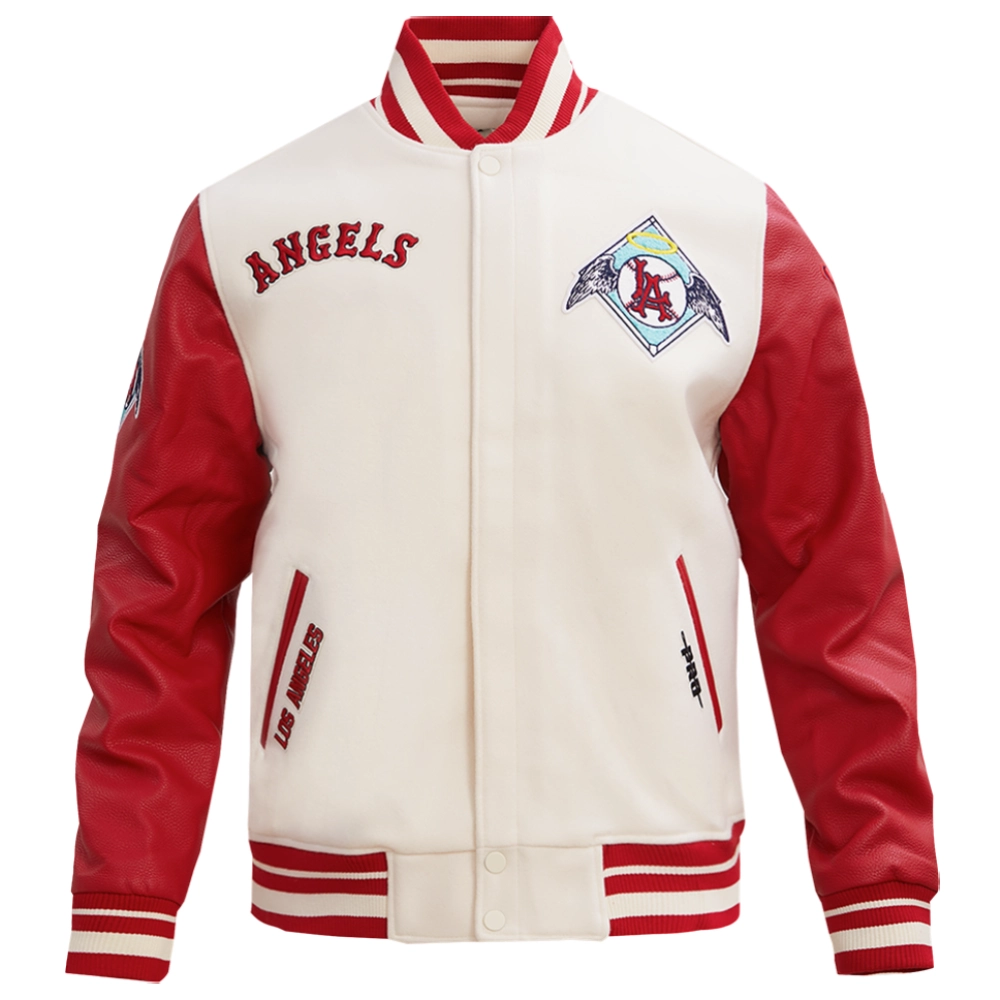 Los-Angeles-Angels-Baseball-Team-Players-Wool-Leather-Varsity-Jacket-leather moto 1