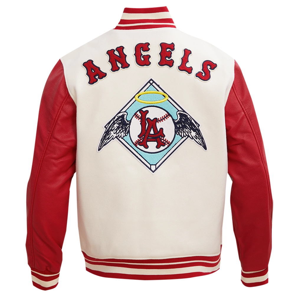 Los-Angeles-Angels-Baseball-Team-Players-Wool-Leather-Varsity-Jacket-leather moto 2