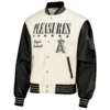 Los-Angeles-Angels-PLEASURES-Full-Snap-Wool-Leather-Varsity-Jacketl leather moto 1