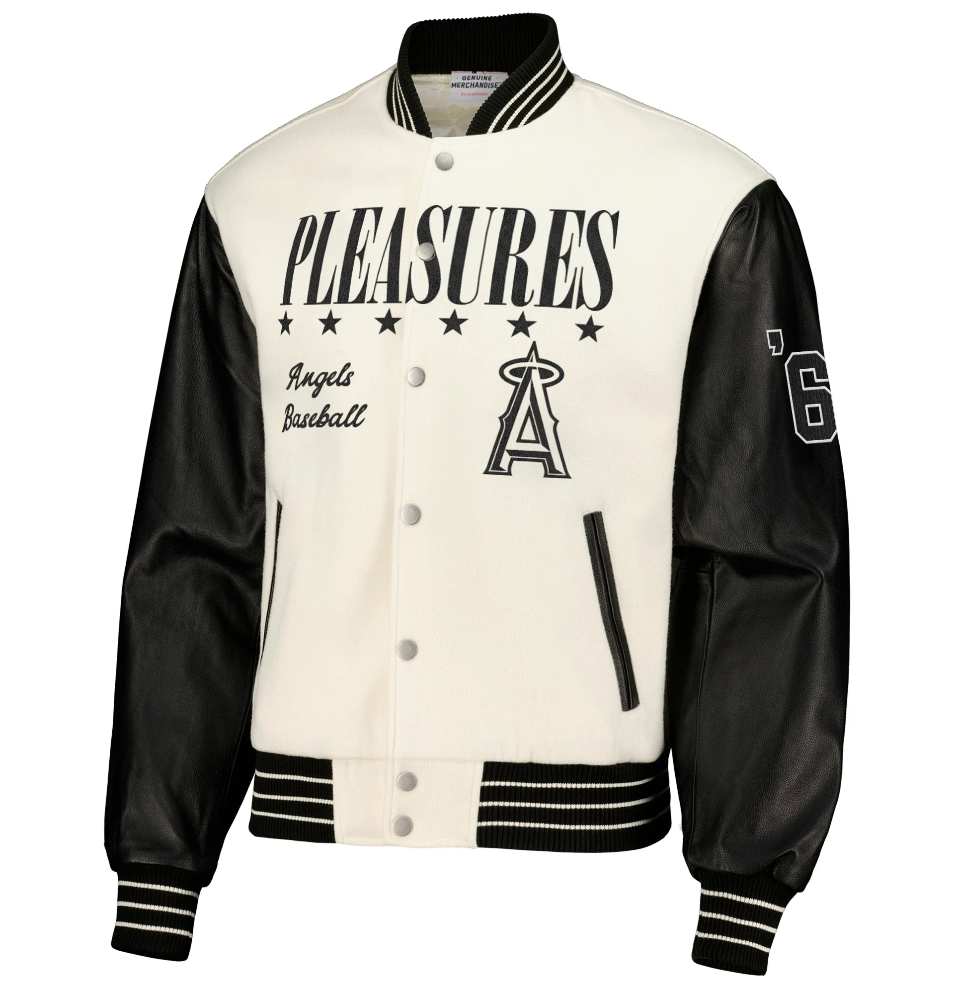 Los-Angeles-Angels-PLEASURES-Full-Snap-Wool-Leather-Varsity-Jacketl leather moto 1
