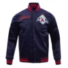 Los-Angeles-Angels-Pro-Standard-Full-Snap-Satin-Varsity-Navy-Jacket- leather moto 1