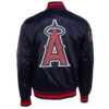 Los-Angeles-Angels-Pro-Standard-Script-Tail-Full-Snap-Satin-Varsity-Navy-Jacket-leather moto 2
