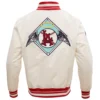 Los-Angeles-Angels-Retro-Classic-Rib-Knitted-Satin-Varsity-Cream-Jacket-leather moto 2