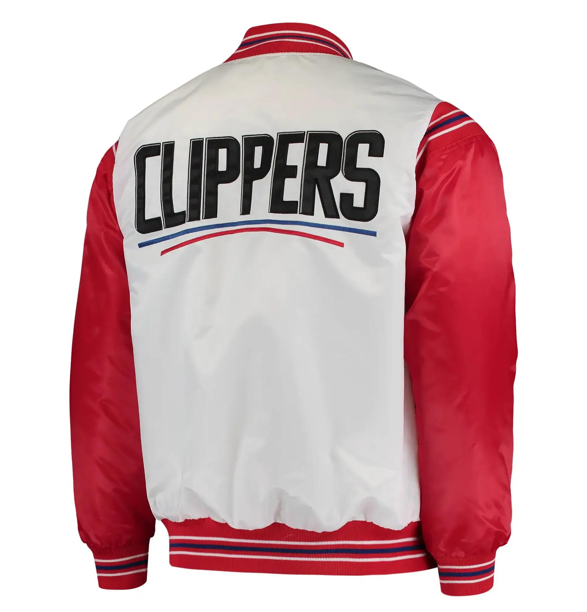 Los-Angeles-Clippers-Starter-Renegade-Full-Snap-White-Red-Satin-Varsity-Jacket-2