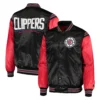 Los-Angeles-Clippers-Starter-The-Enforcer-Full-Snap-Black-Red-Satin-Varsity-Jacket-4