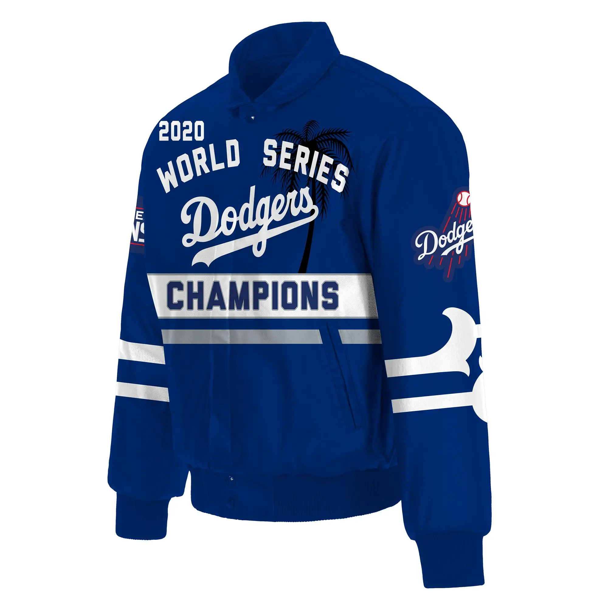 Los-Angeles-Dodgers-2020-World-Series-Champions-Blue-Varsity-Jacket-leather moto 1