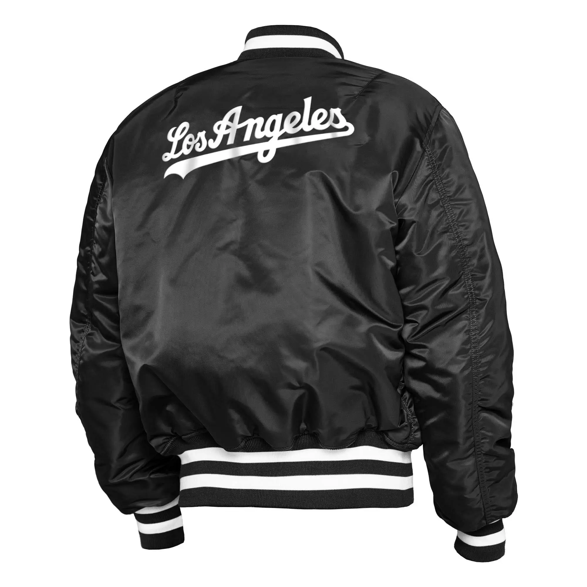 Los-Angeles-Dodgers-Alpha-Industries-X-New-Era-MA-1-Jacket-leather moto 3