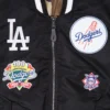 Los-Angeles-Dodgers-Alpha-Industries-X-New-Era-MA-1-Jacket-leather moto 4