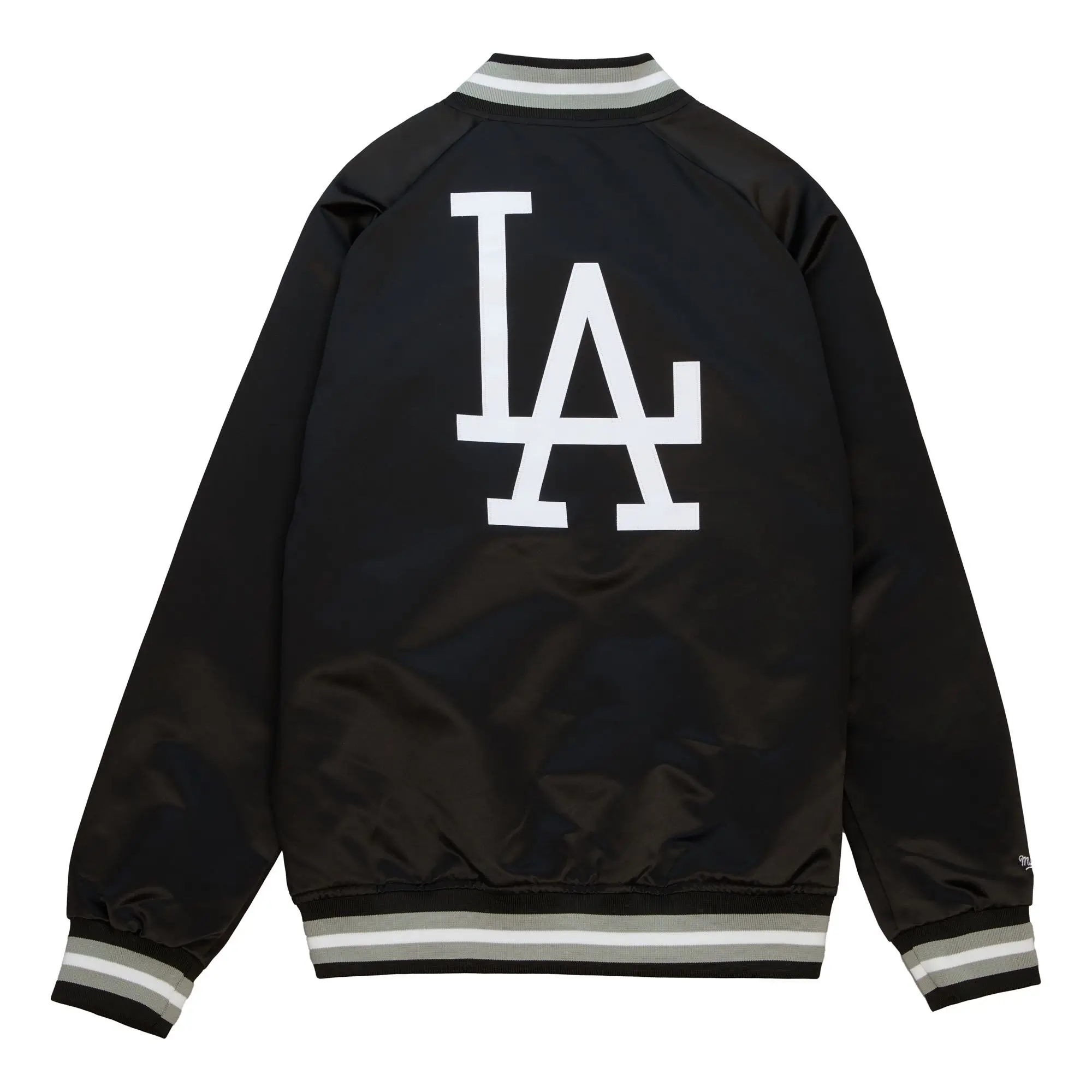 Los-Angeles-Dodgers-Double-Clutch-Black-Varsity-Jacket-leather moto 2