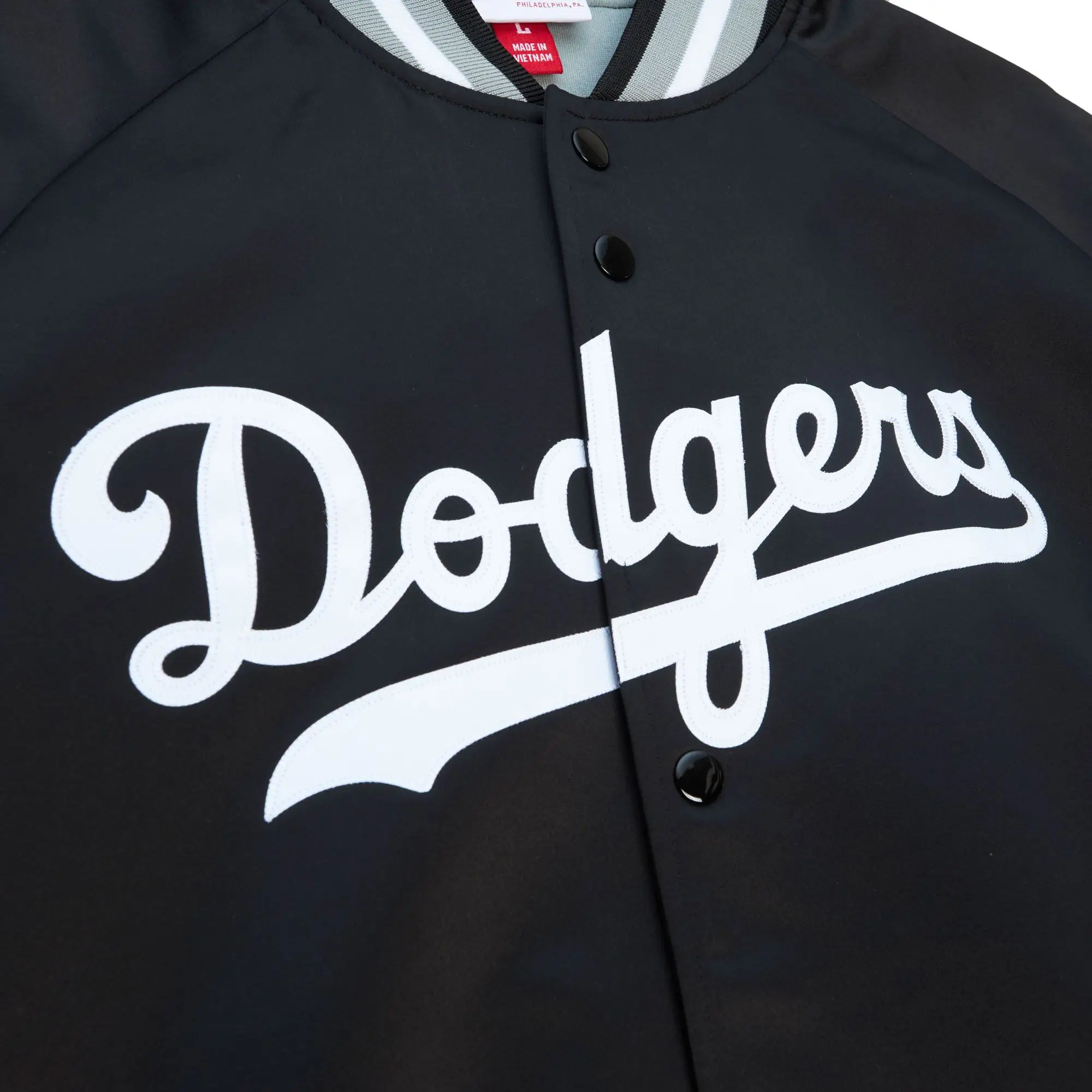 Los-Angeles-Dodgers-Double-Clutch-Black-Varsity-Jacket-leather moto 3