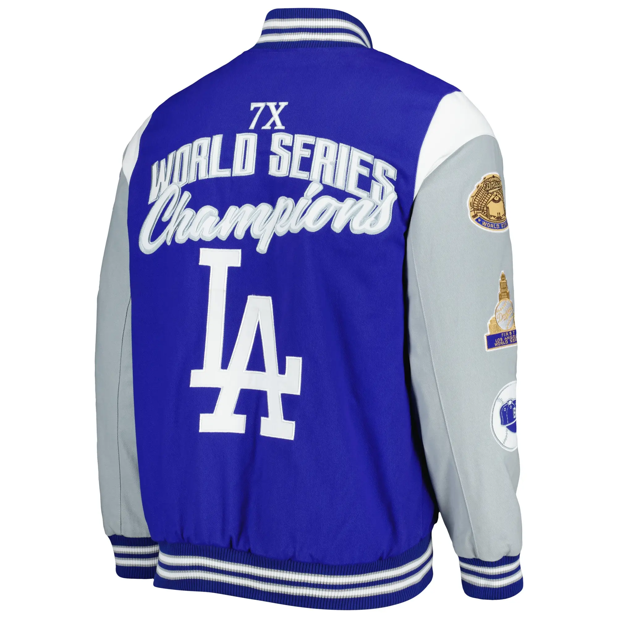 Los-Angeles-Dodgers-Franchise-Varsity-Royal-Blue-and-Gray-Jacket-LEATHER MOTO 2