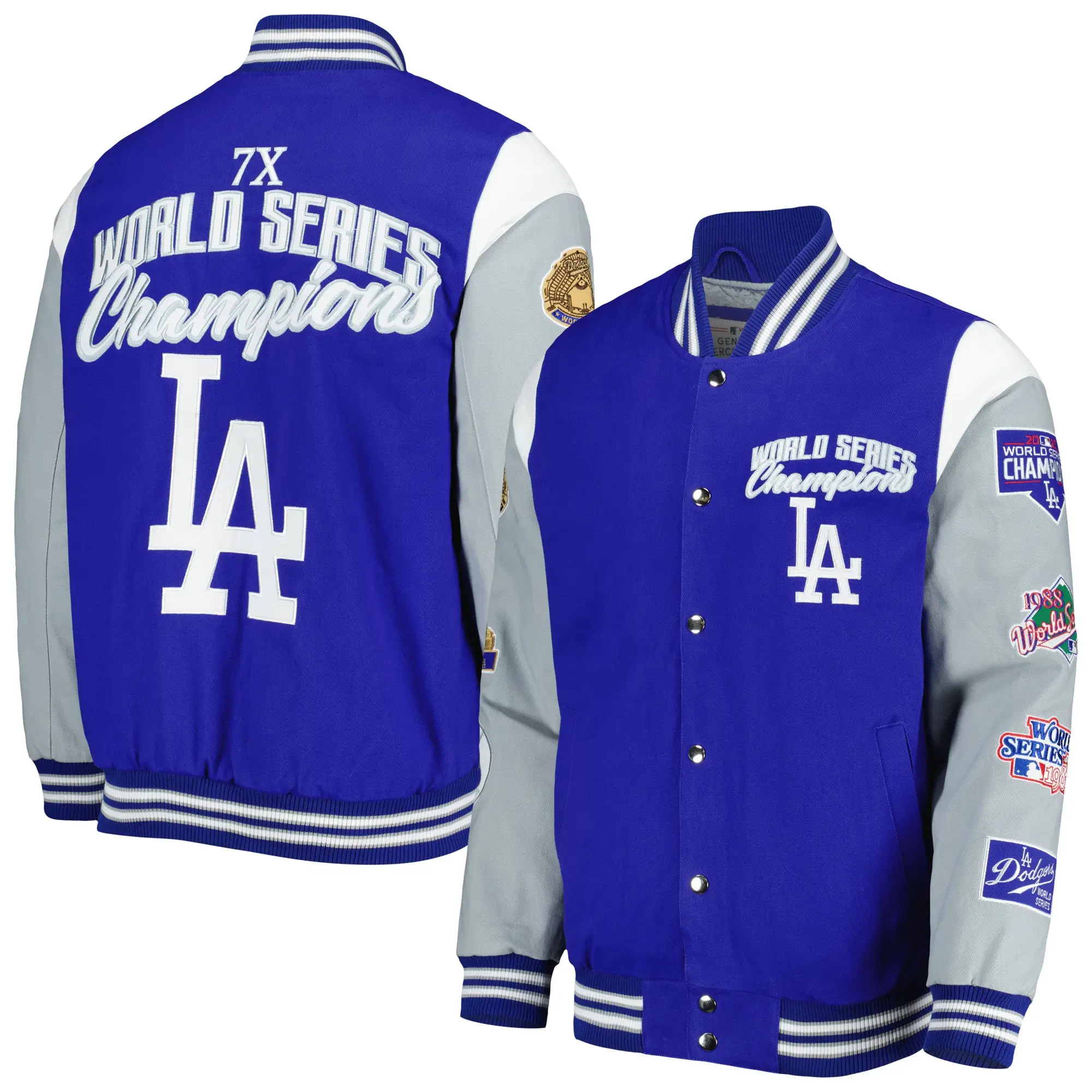 Los-Angeles-Dodgers-Franchise-Varsity-Royal-Blue-and-Gray-Jacket-LEATHER MOTO 4