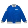 Los-Angeles-Dodgers-Heavyweight-Blue-Satin-Jacket-leather moto 1