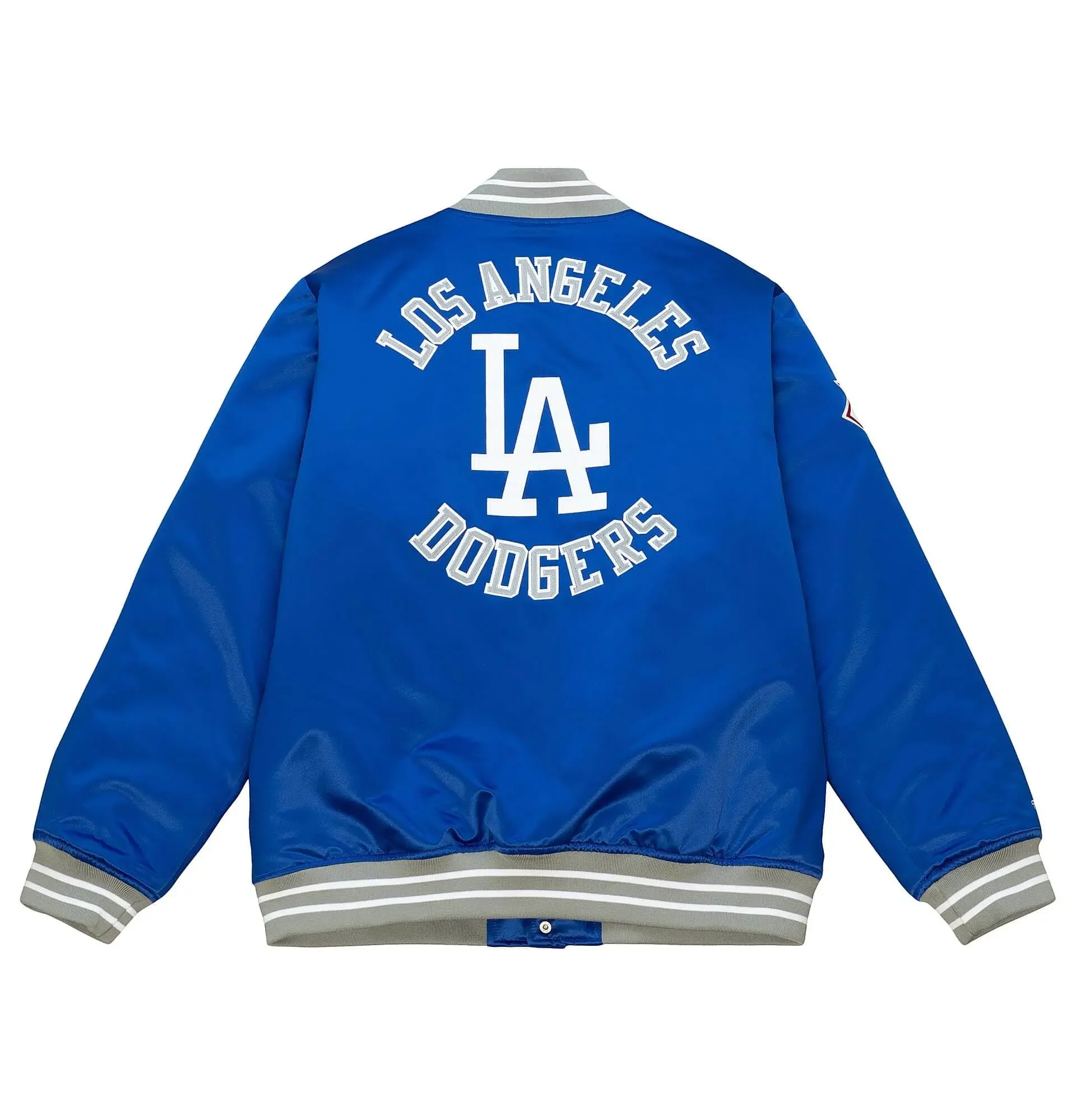 Los-Angeles-Dodgers-Heavyweight-Blue-Satin-Jacket-leather moto 2