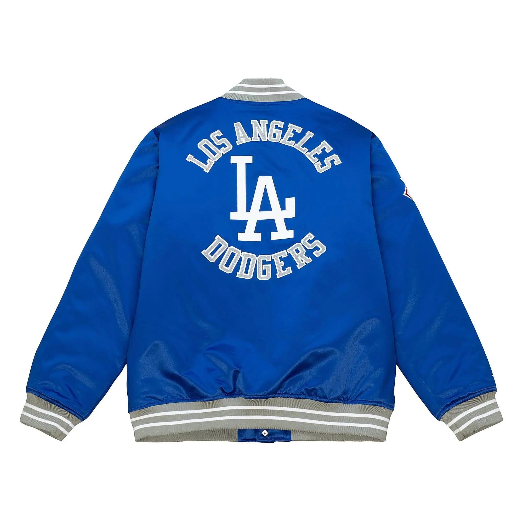 Los-Angeles-Dodgers-Heavyweight-Blue-Satin-Jacket-leather moto 2
