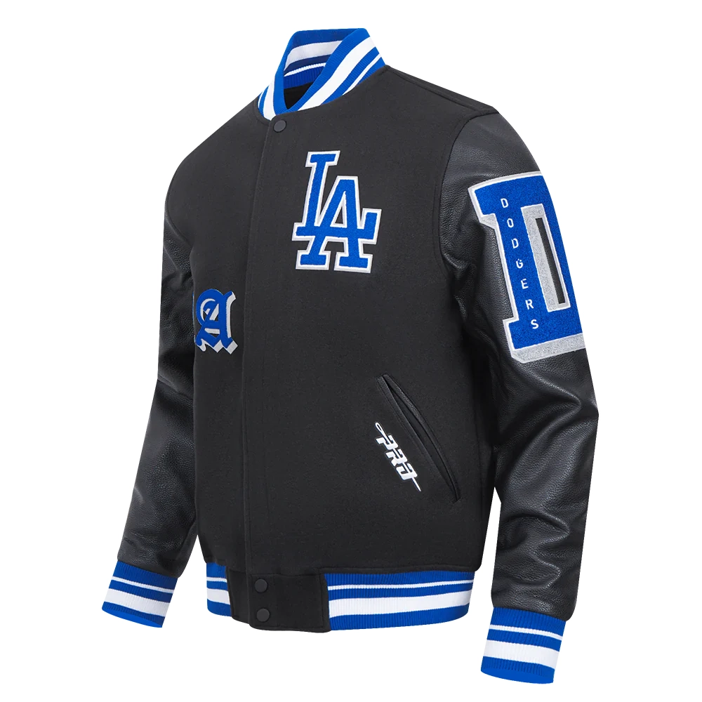 Los-Angeles-Dodgers-Old-English-Black-Wool-And-Leather-Varsity-Jacket-1