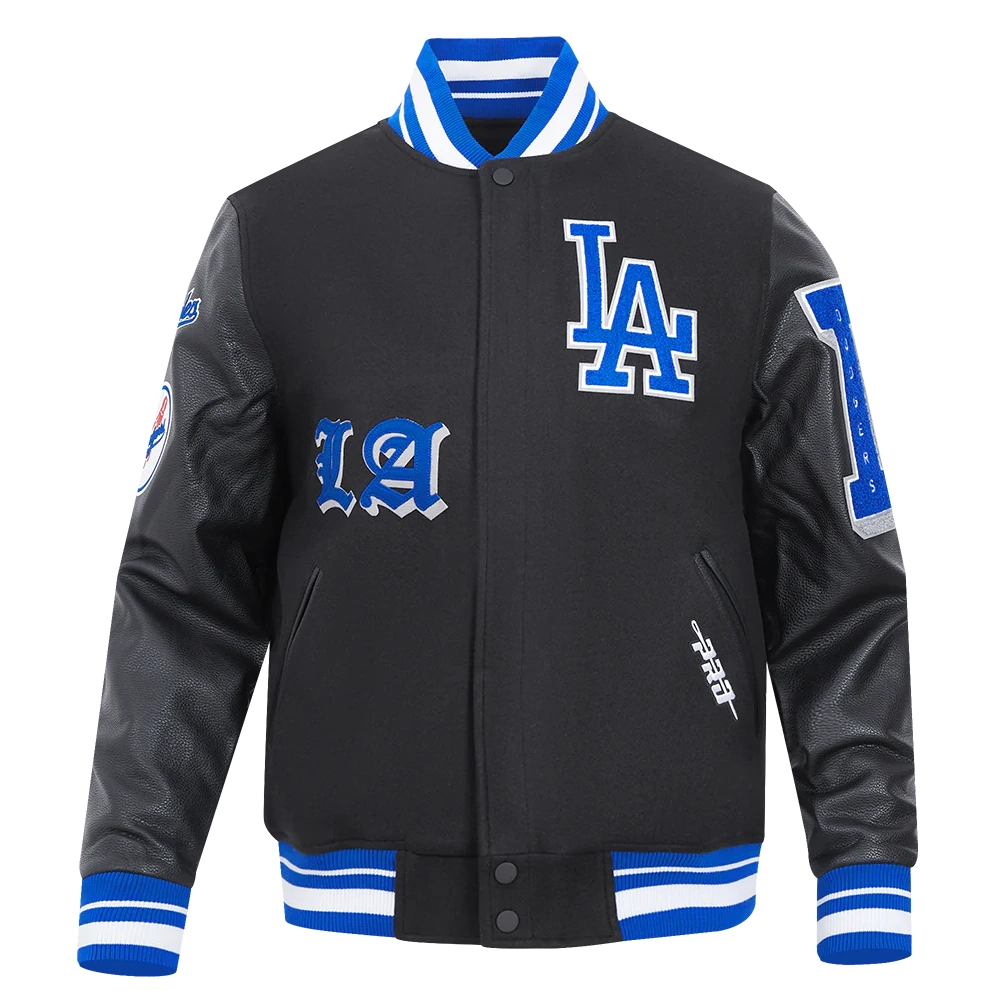 Los-Angeles-Dodgers-Old-English-Black-Wool-And-Leather-Varsity-Jacket-2