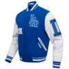 Los-Angeles-Dodgers-Old-English-Blue-And-White-Varsity-Jacket-leather moto 1