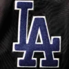 Los-Angeles-Dodgers-Pro-Standard-Wordmark-Black-Varsity-Jacket-leather moto 3