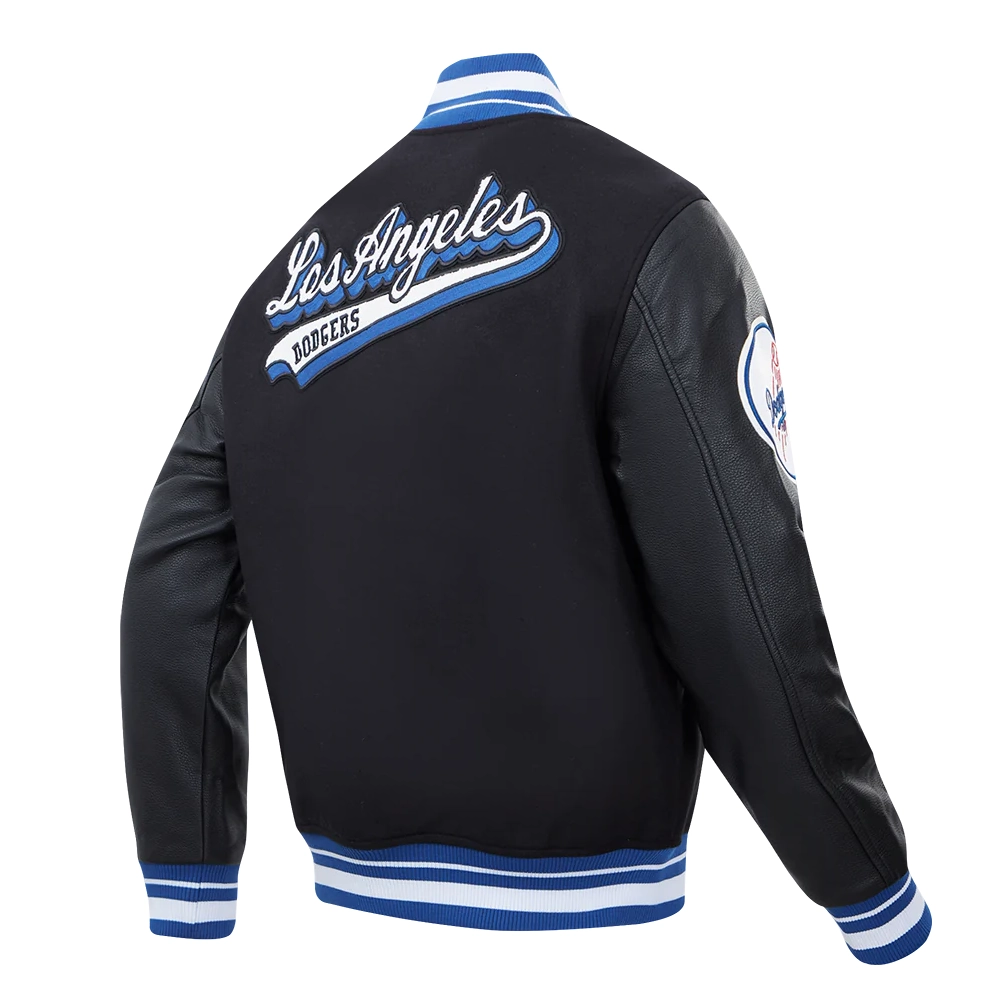 Los-Angeles-Dodgers-Script-Tail-Black-Wool-And-Leather-Varsity-Jacket-leathe moto 3