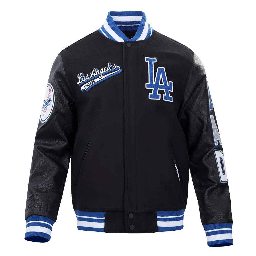 Los-Angeles-Dodgers-Script-Tail-Black-Wool-And-Leather-Varsity-Jacket-leather moto2